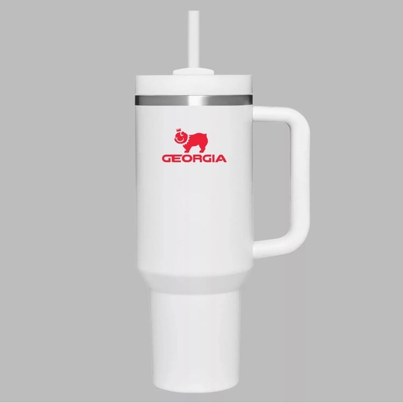 Collegiate University of Georgia Stanley Style 40oz Tumbler with Lid and Handle - Picture 1 of 4